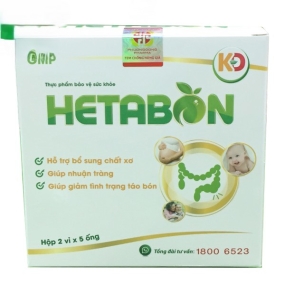 Hetabon bổ sung chất xơ, nhuận tràng, chống táo bón