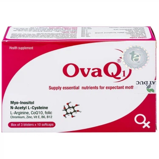 OvaQ1 - Viên uống hỗ trợ bổ sung cho phụ nữ trước khi mang thai (hộp 30v)