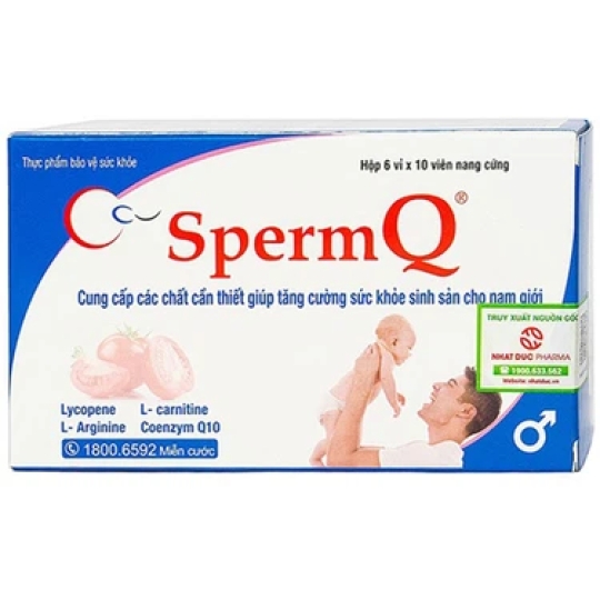 SpermQ - Tăng cường sức khỏe sinh sản cho nam giới (Hộp 60v)