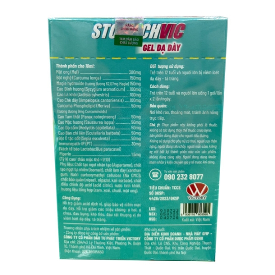 STOMACHVIC GEL DẠ DÀY - Hỗ Trợ Giảm Các Triệu Chứng Do Viêm Loét Dạ Dày