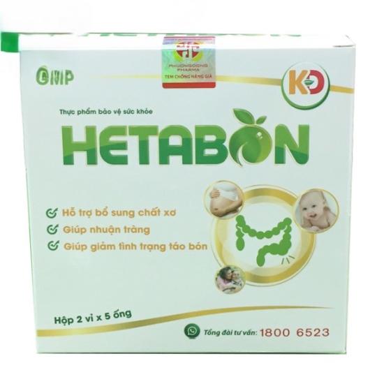 Hetabon bổ sung chất xơ, nhuận tràng, chống táo bón